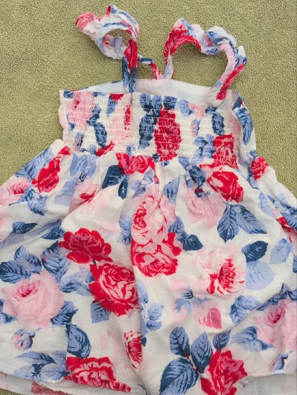 GAP Baby Floral Dress — White, Pink & Blue